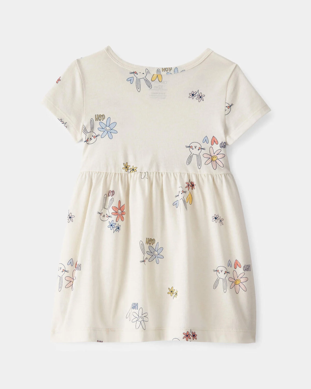 Baby Girl Easter Bunny Short-Sleeve Dress - Cream - Image 2