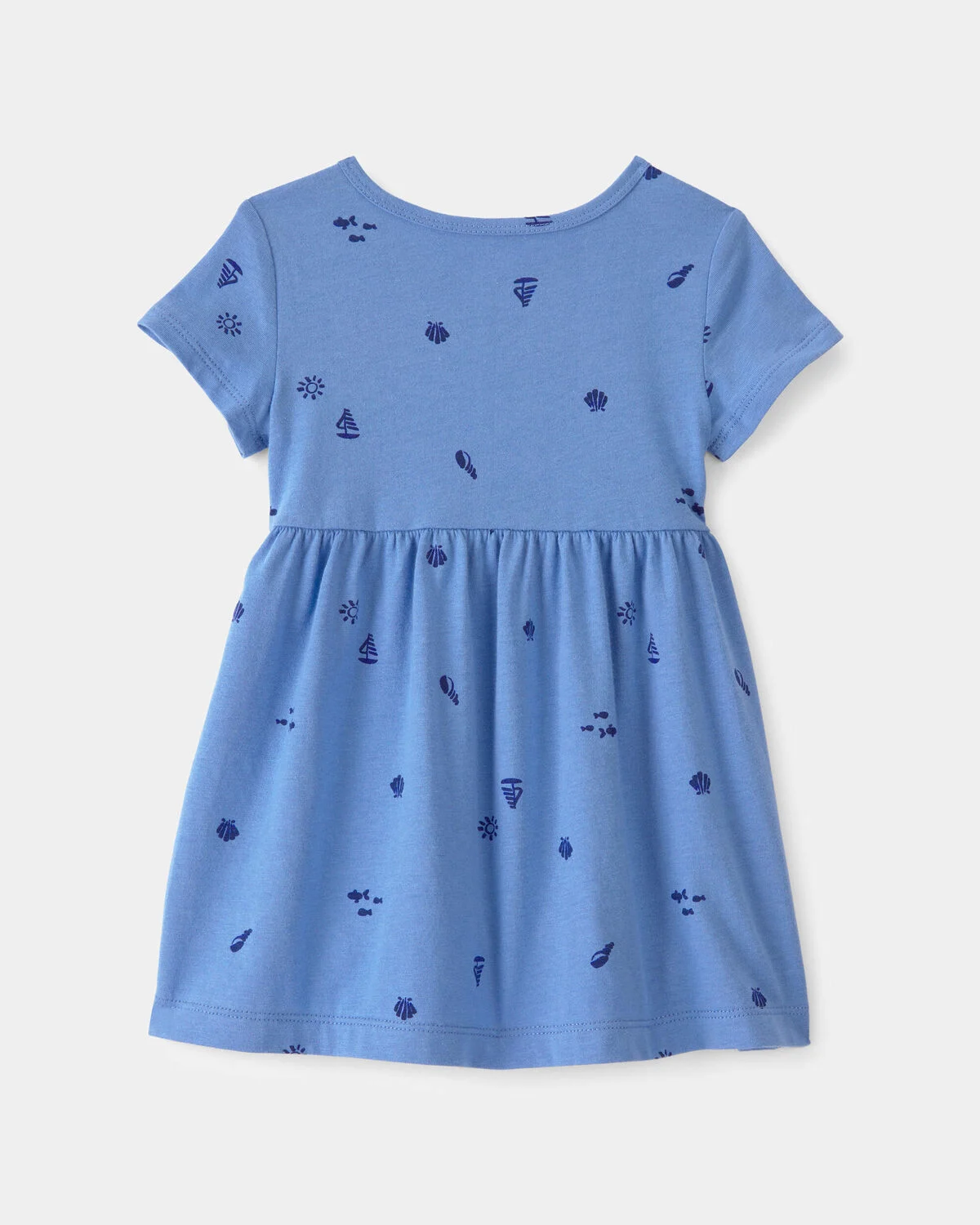 Baby Girl Seashell Short-Sleeve Dress - Blue - Image 2
