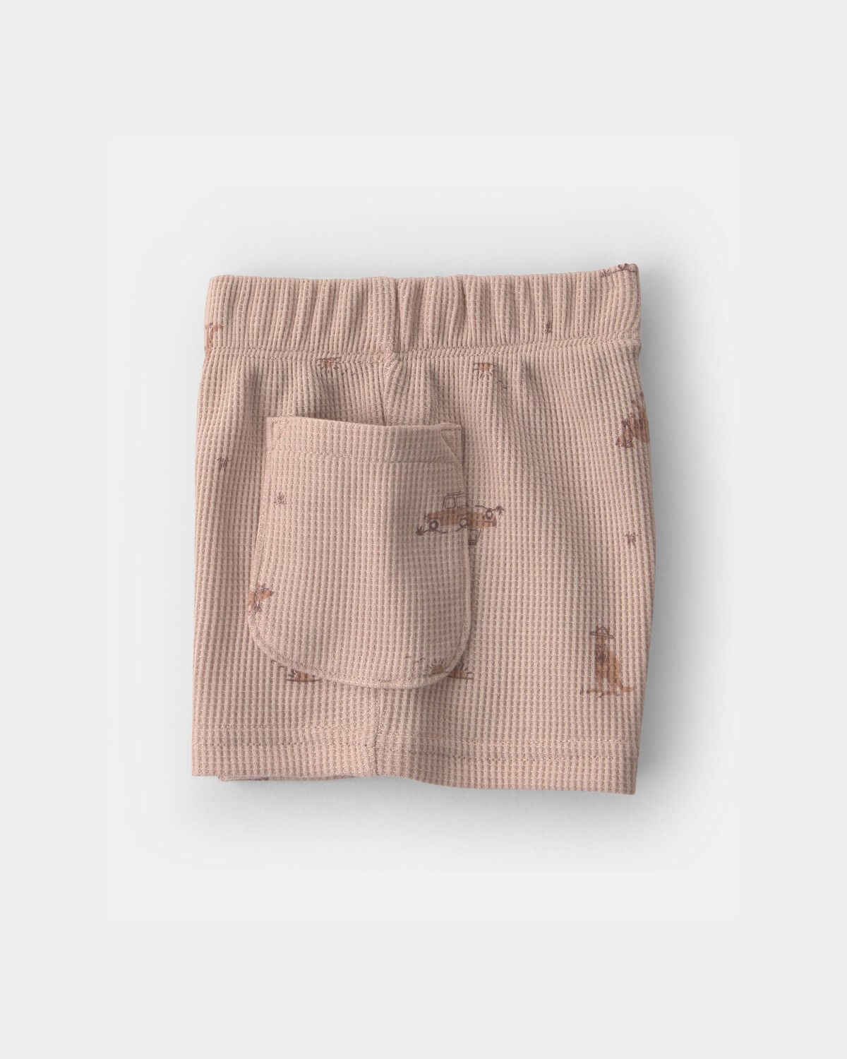 Baby Boy 2-Piece Safari Animal Top & Short Set - Brown - Image 2