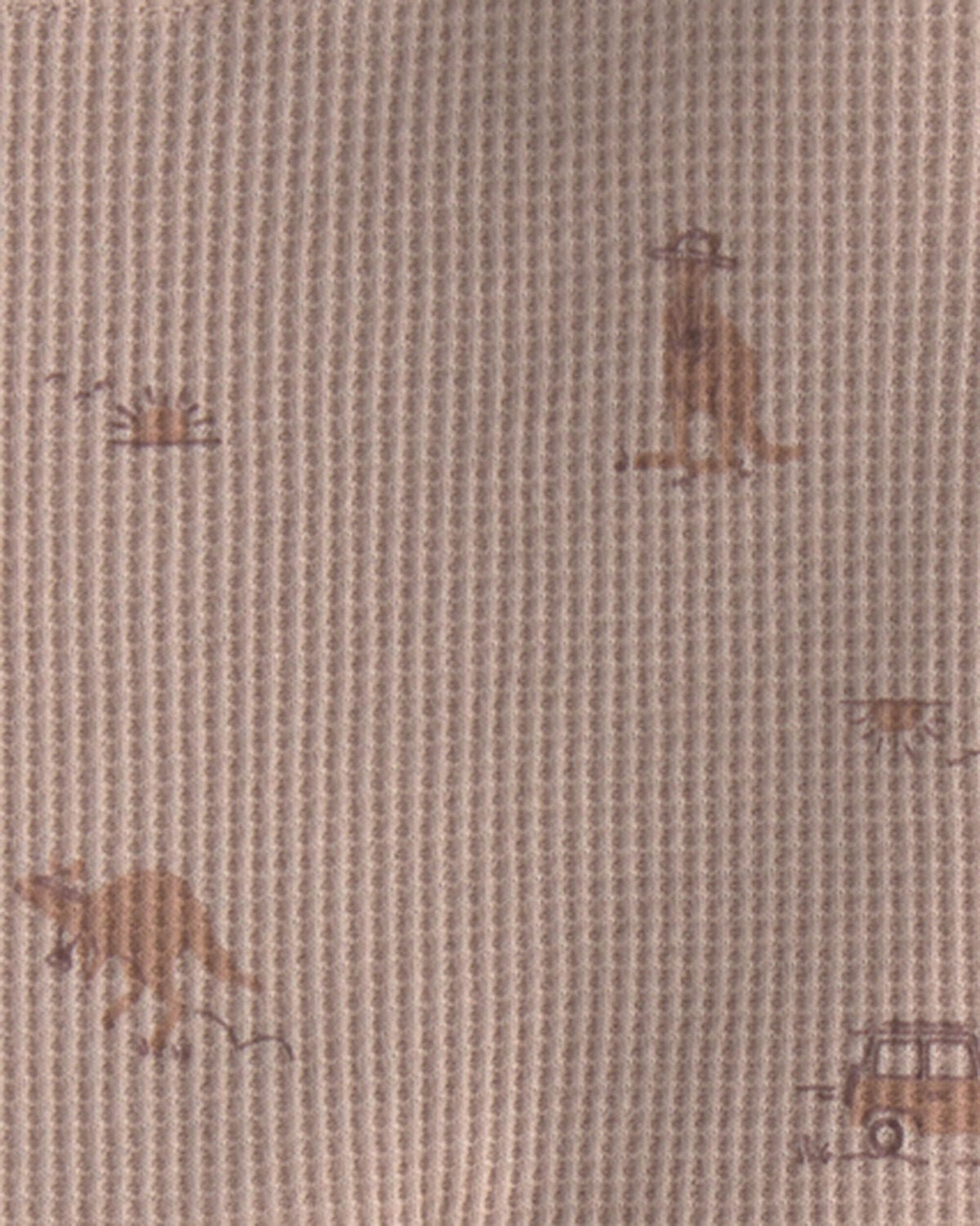 Baby Boy 2-Piece Safari Animal Top & Short Set - Brown - Image 3