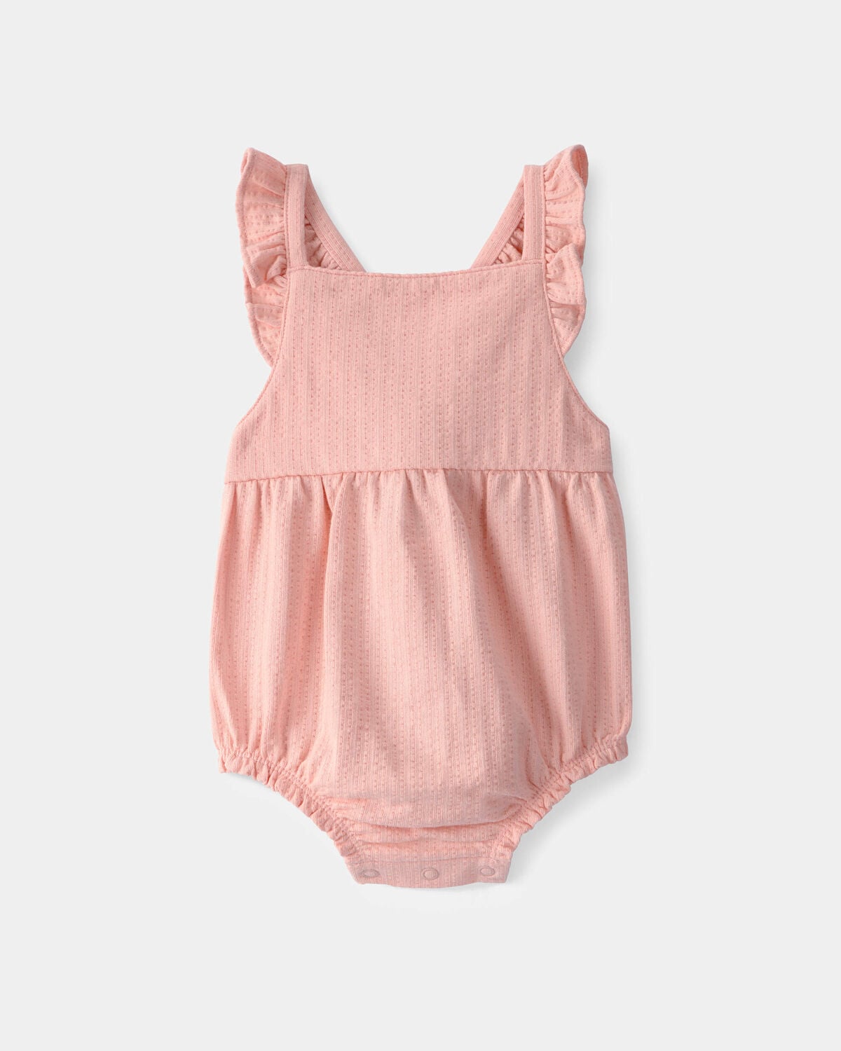Baby Girl Sleeveless Bubble Romper - Pink