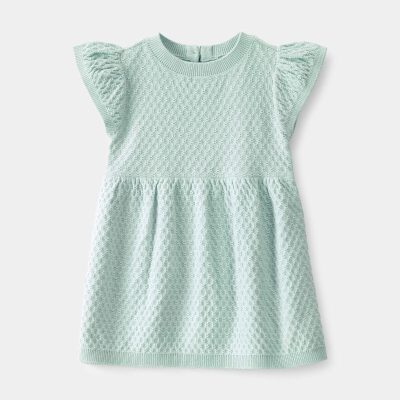 Baby Girl Sweater Dress - Green
