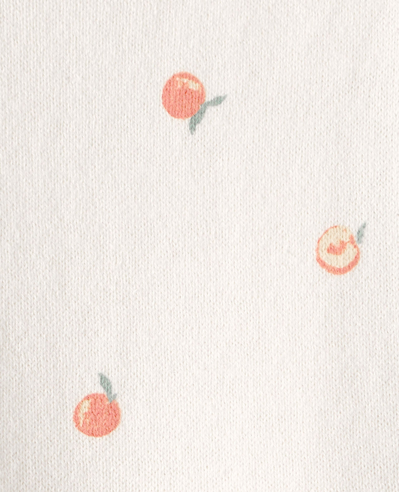 Baby Girl Peach Romper - Ivory - Image 3