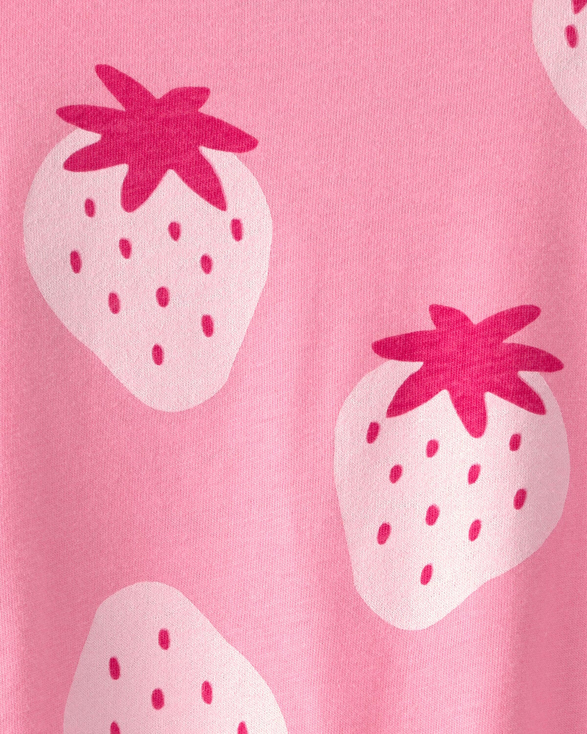 Baby Girl Strawberry Sleeveless Romper - Pink - Image 2