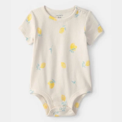 Baby Lemon Graphic Bodysuit - Ivory