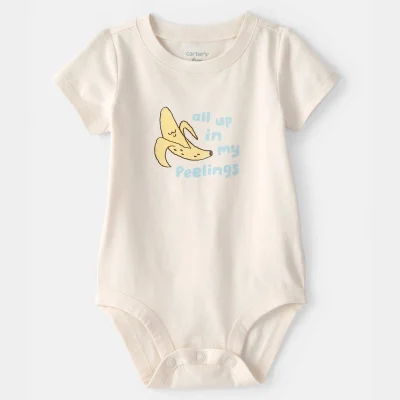 Baby Banana Graphic Bodysuit - Cream