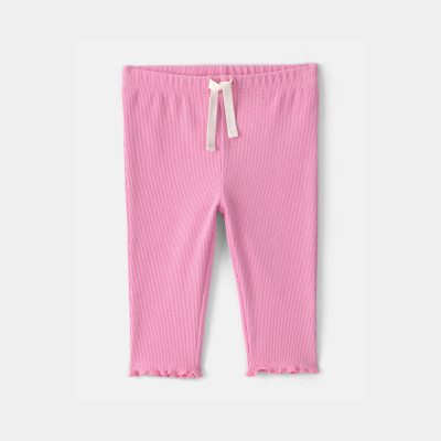 Baby Girl Rib Pants - Pink