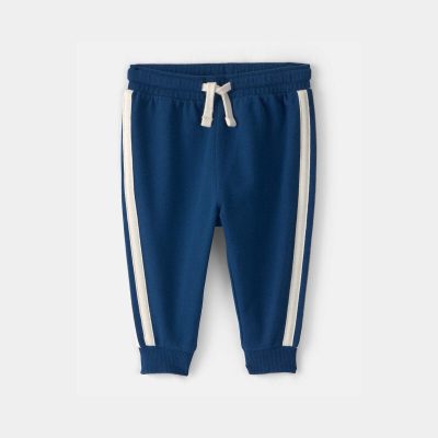 Baby Boy French Terry Pants - Navy Blue
