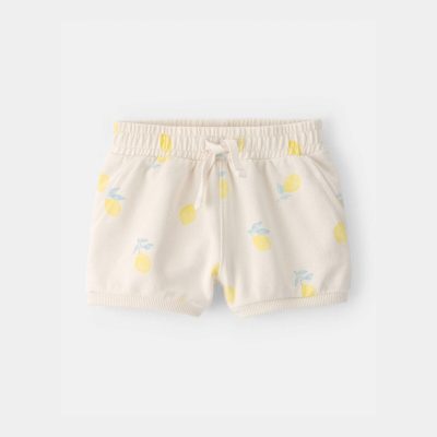 Baby Girl French Terry Shorts - Ivory