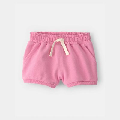 Baby Girl French Terry Shorts - Pink
