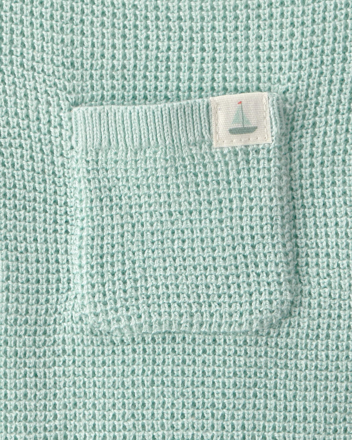 Baby Crochet Bubble Romper - Green - Image 3