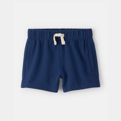 Baby Boy French Terry Shorts - Navy Blue