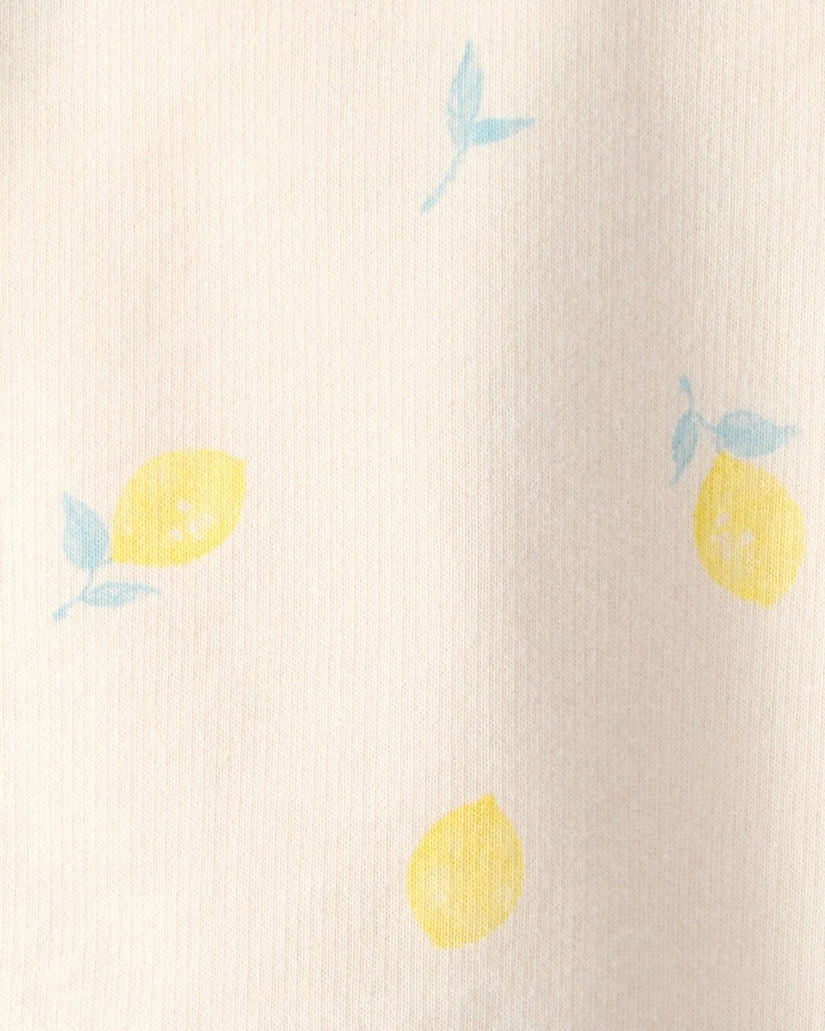 Baby Girl Lemon French Terry Pullover Sweatshirt - Ivory - Image 3