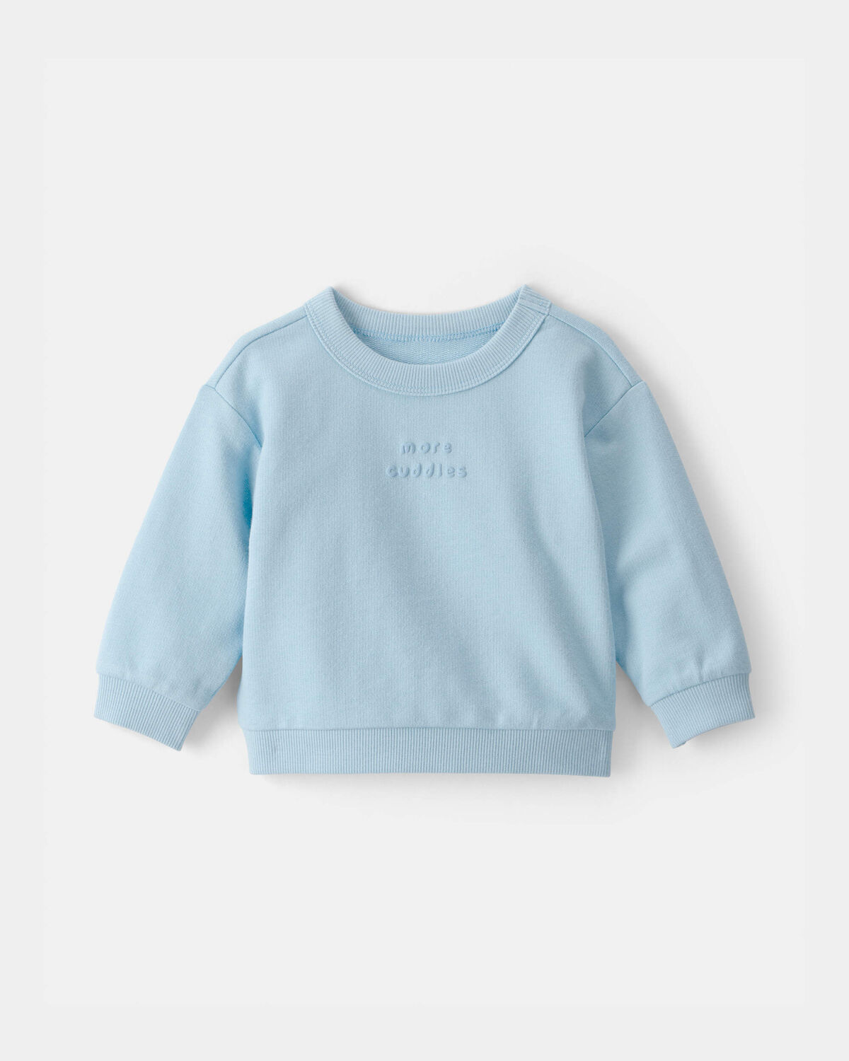 Baby 'More Cuddles' French Terry Pullover Sweatshirt - Blue