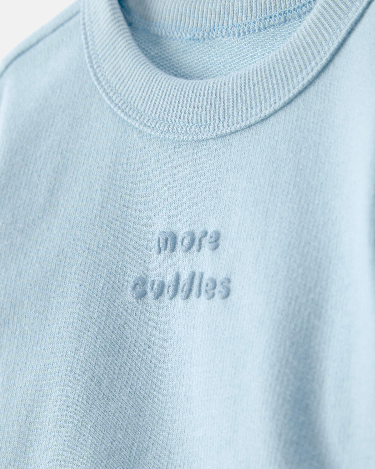 Baby 'More Cuddles' French Terry Pullover Sweatshirt - Blue - Image 3