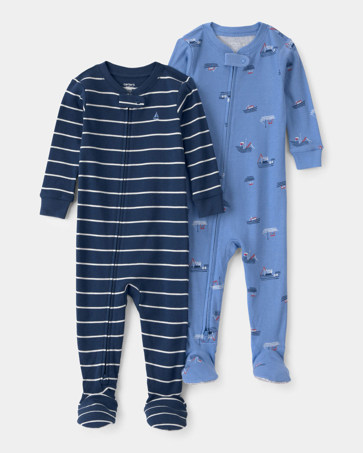 Baby Boy 2-Pack Boat Snug Fit 1-Piece Pajama - Blue