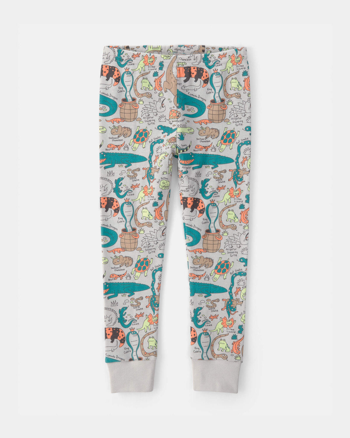Baby Boy Alligator 100% Cotton Snug Fit 2-Piece Pajama Set - Grey - Image 3