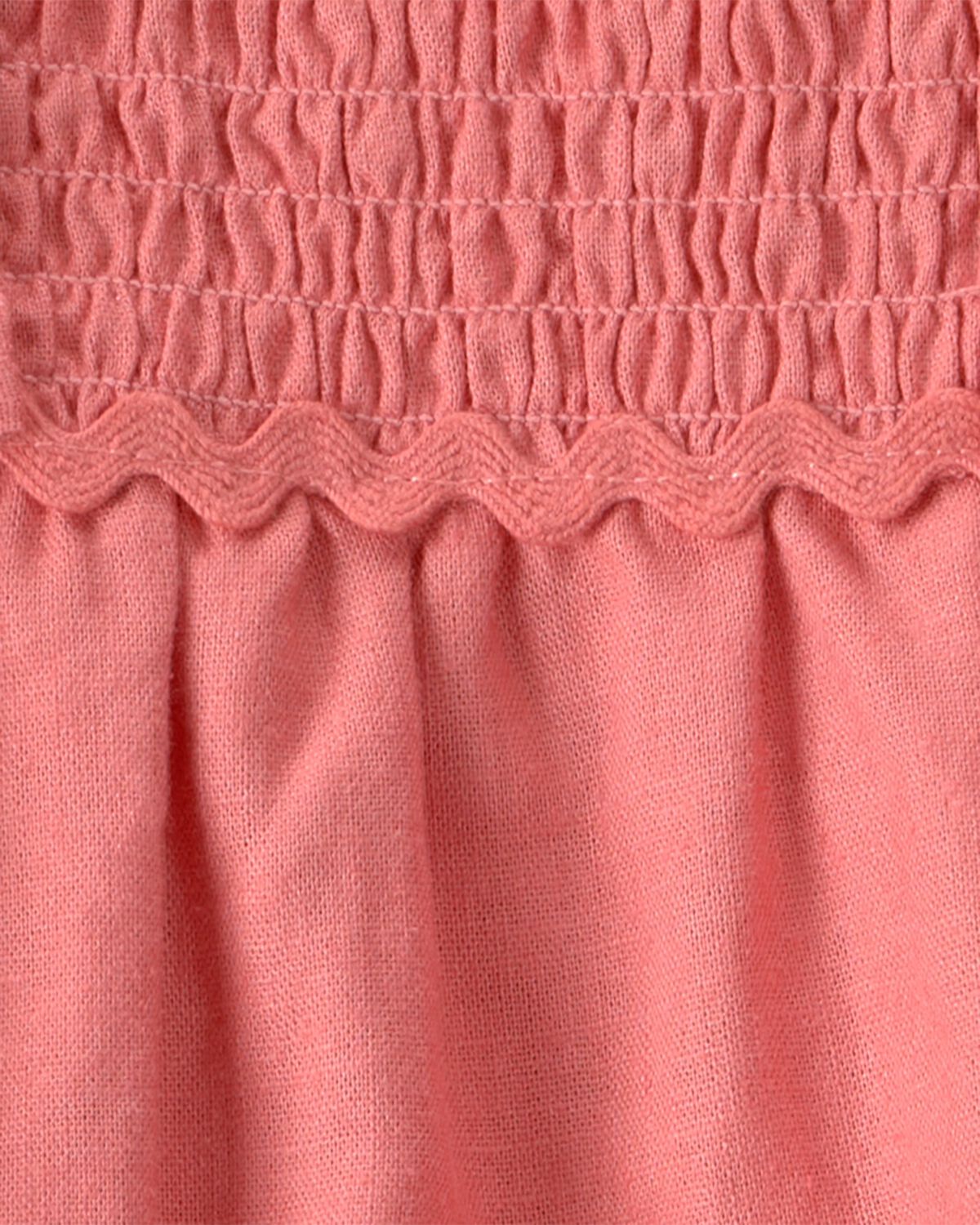 Baby Girl Ruffle Sleeveless Bodysuit Dress - Orange - Image 2