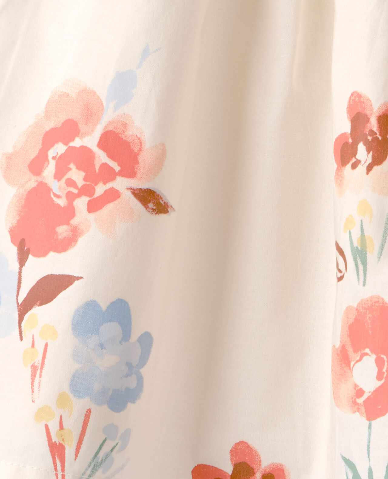 Baby Girl Puff Sleeve Floral Dress - Cream - Image 7