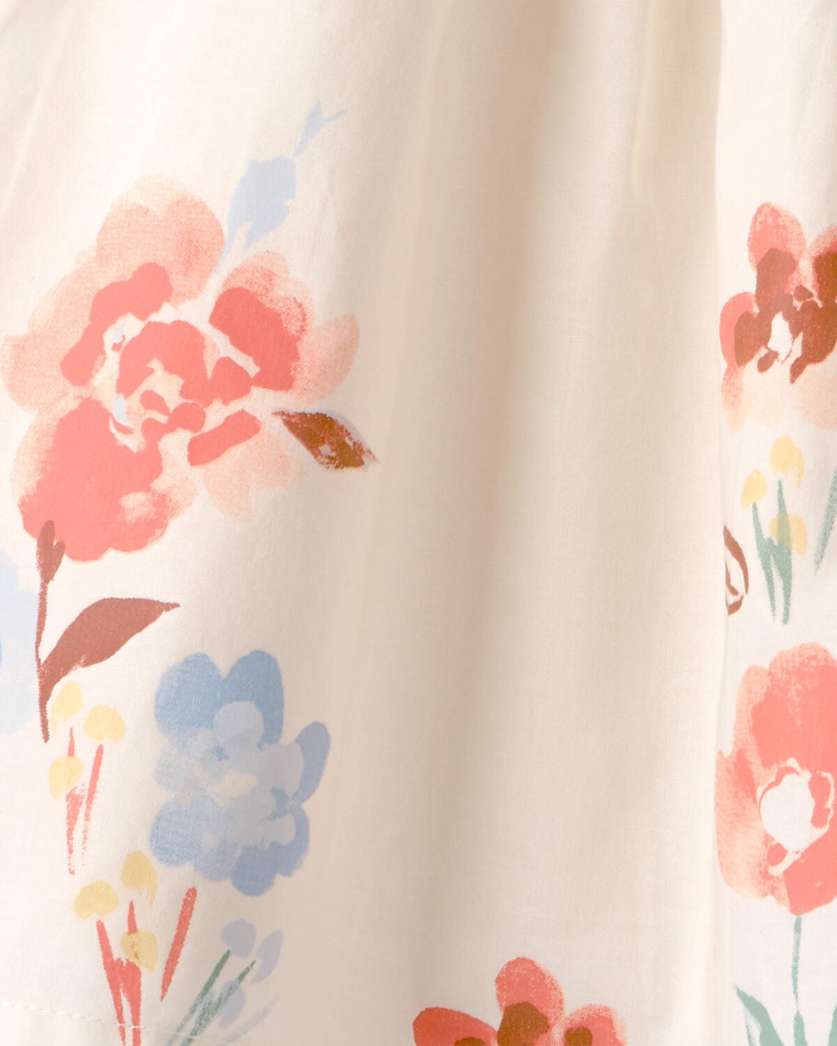 Baby Girl Puff Sleeve Floral Dress - Cream - Image 6