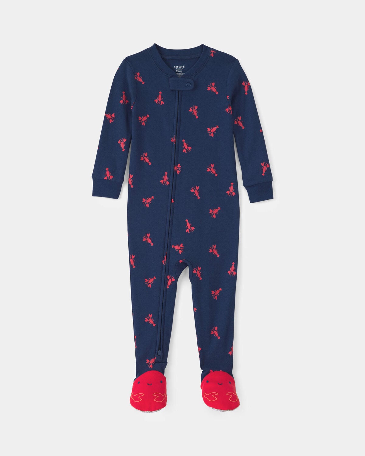 Baby Boy Lobster 100% Cotton Snug Fit 1-Piece Pajama - Blue