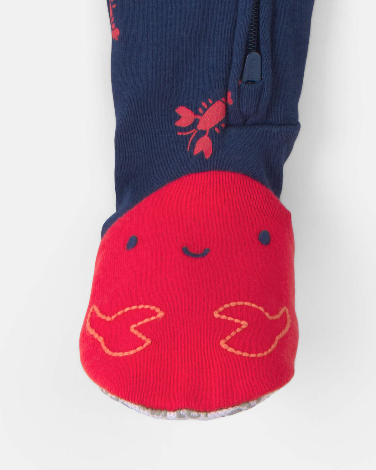 Baby Boy Lobster 100% Cotton Snug Fit 1-Piece Pajama - Blue - Image 3