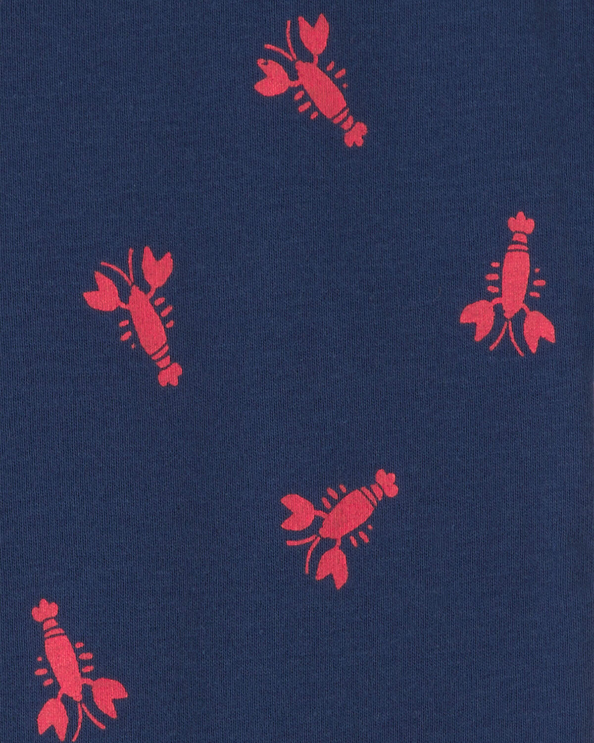 Baby Boy Lobster 100% Cotton Snug Fit 1-Piece Pajama - Blue - Image 4
