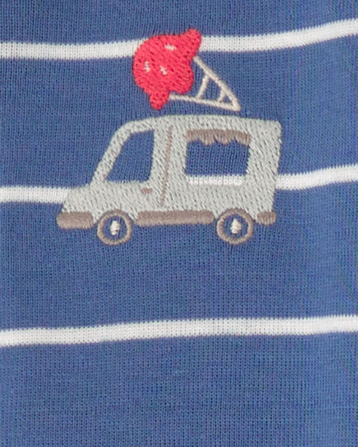Baby 2-Pack Ice Cream Truck 100% Cotton Snug Fit 1-Piece Pajama - Blue/Ivory - Image 3