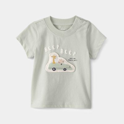 Baby Critter Road Trip Graphic Tee - Green