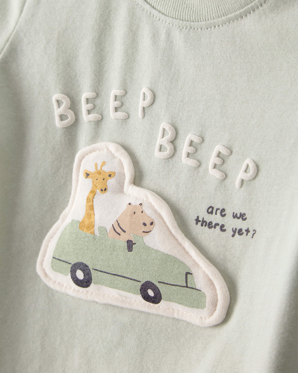 Baby Critter Road Trip Graphic Tee - Green - Image 2