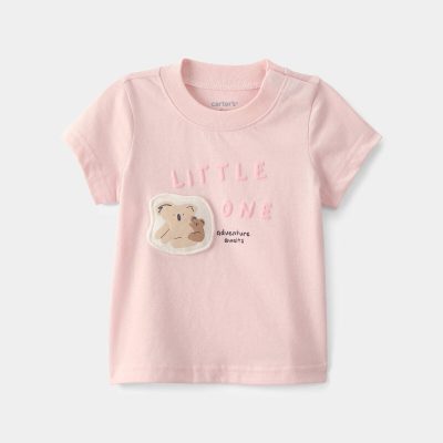 Baby Girl 'Little One' Koala Graphic Tee - Pink