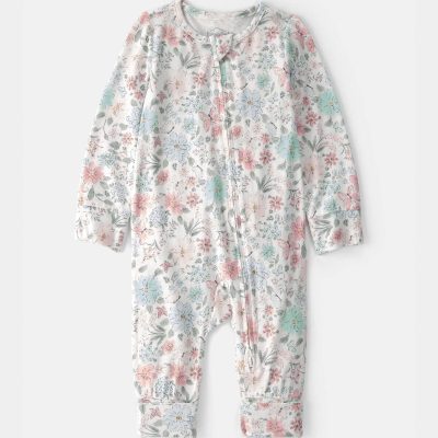 Baby Girl Butterfly Garden 2-Way Zip PurelySoft Sleep & Play Pajama