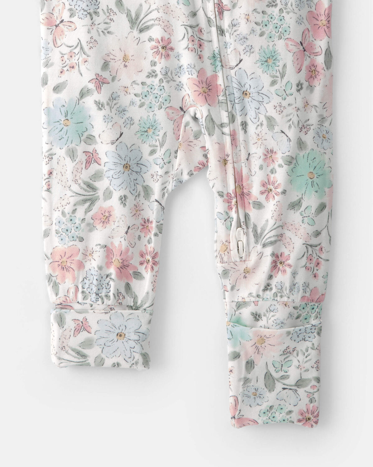 Baby Girl Butterfly Garden 2-Way Zip PurelySoft Sleep & Play Pajama - Image 6
