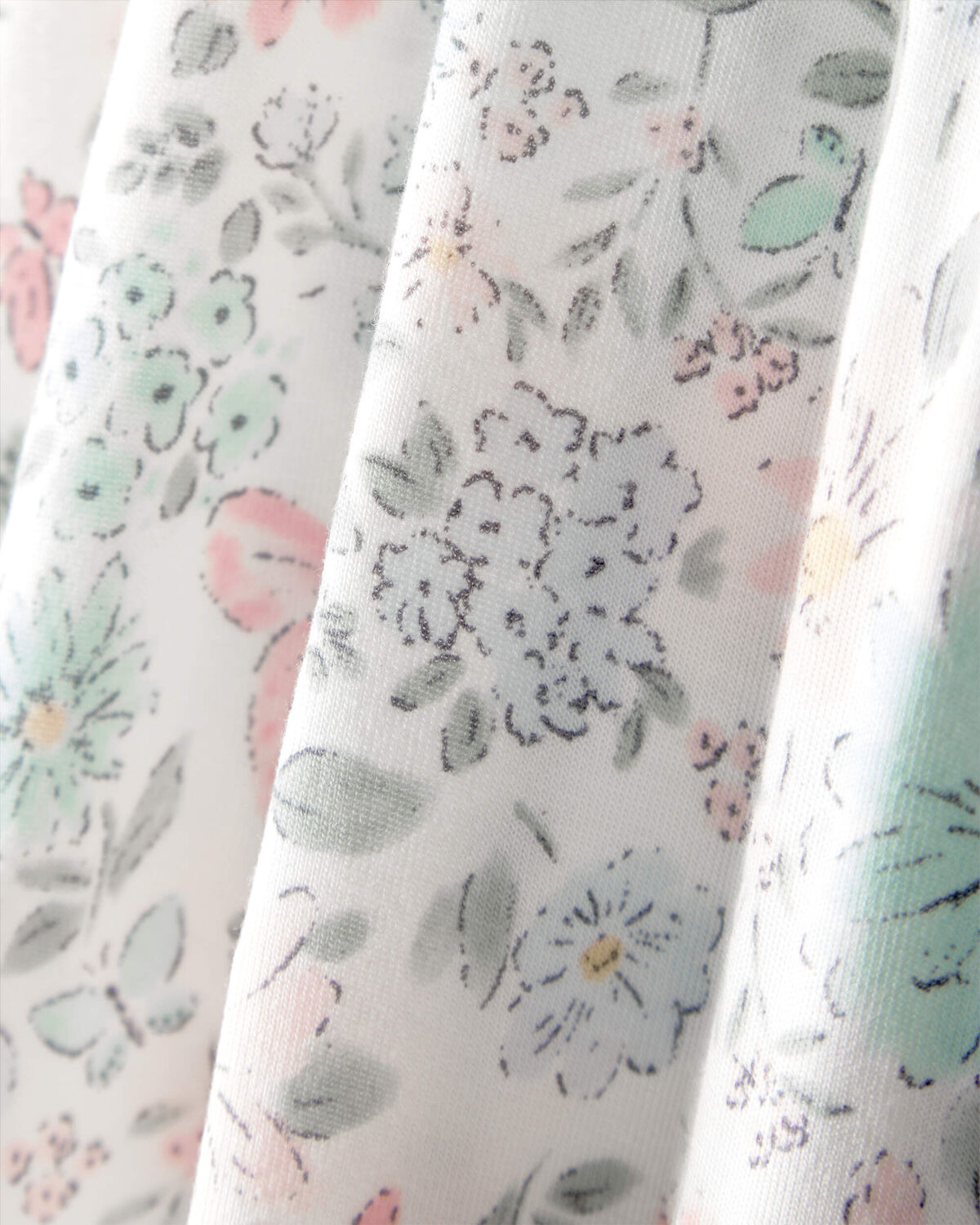 Baby Girl Butterfly Garden 2-Way Zip PurelySoft Sleep & Play Pajama - Image 5