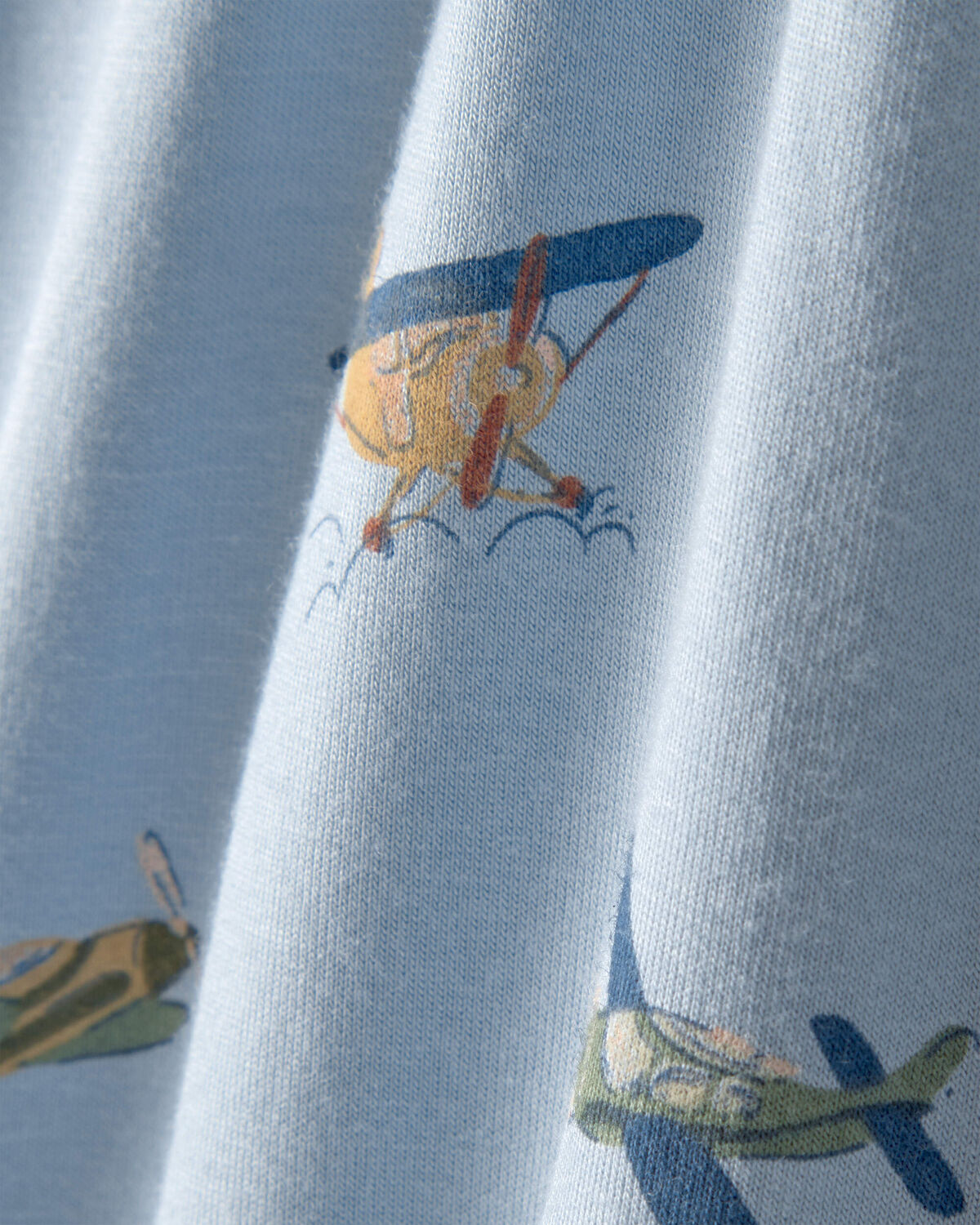 Baby Boy Plane 2-Way Zip PurelySoft Sleep & Play Pajama - Blue - Image 3