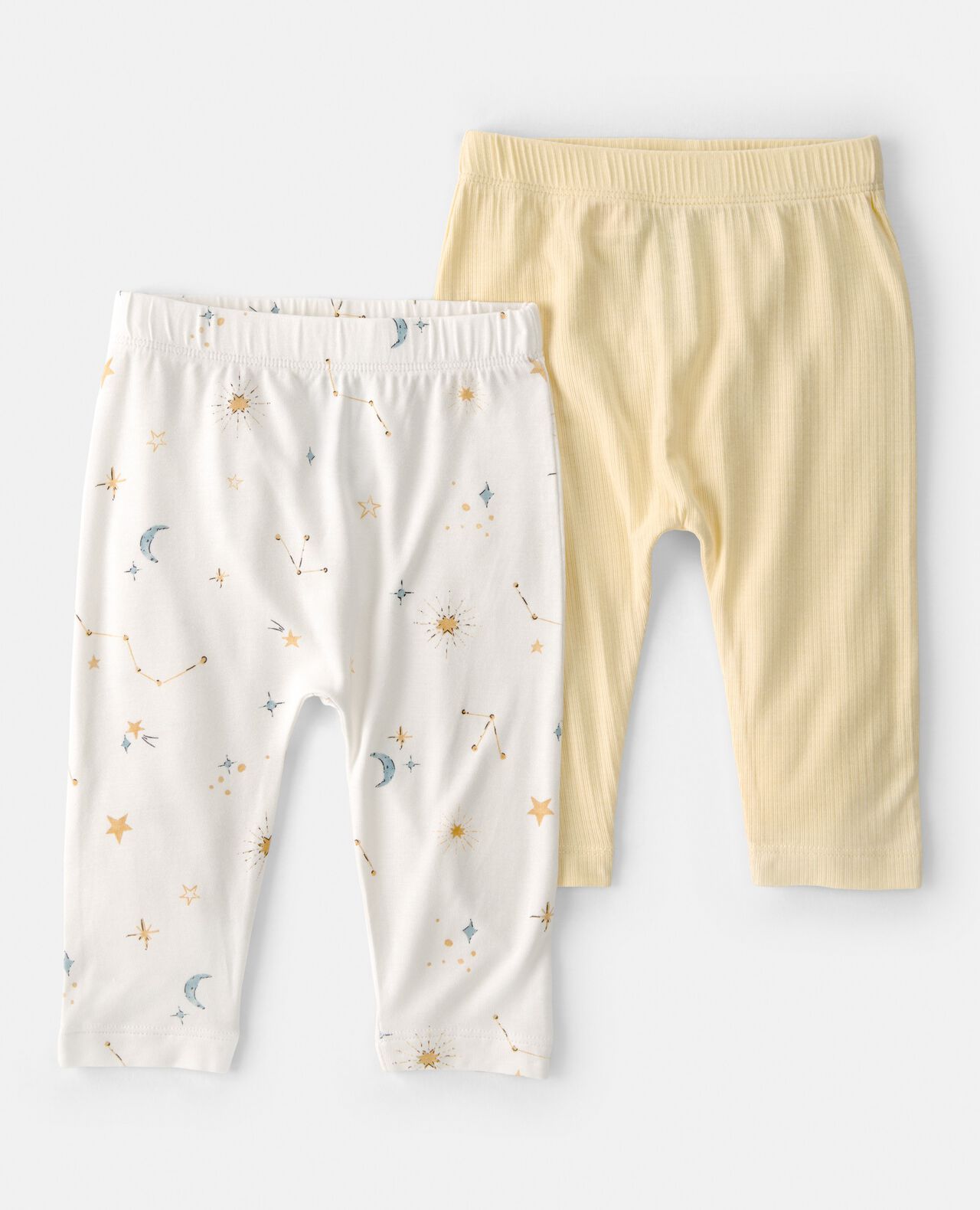 Baby 2-Pack Constellation PurelySoft Pants - Yellow/Cream - Image 6