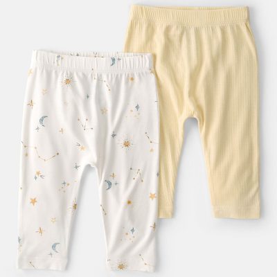 Baby 2-Pack Constellation PurelySoft Pants - Yellow/Cream