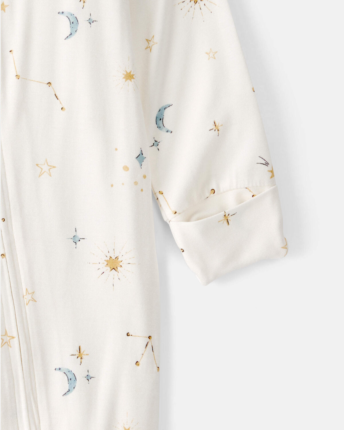 Baby Constellation 2-Way Zip PurelySoft Sleep & Play Pajama - Cream - Image 3