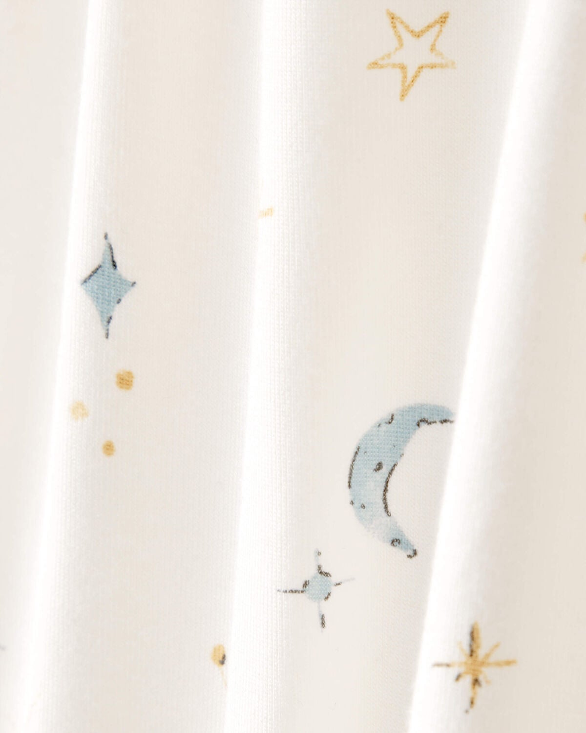 Baby Constellation 2-Way Zip PurelySoft Sleep & Play Pajama - Cream - Image 5