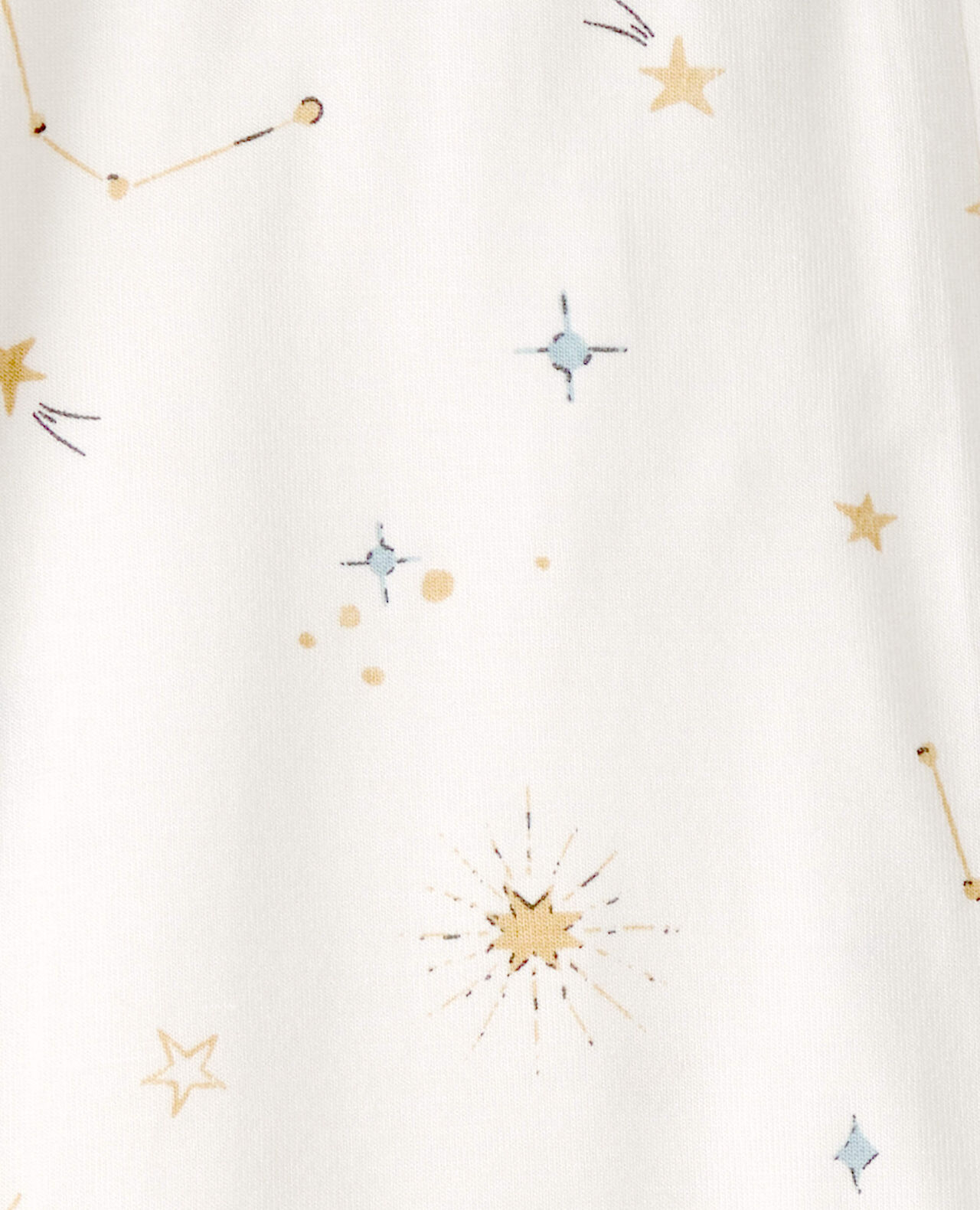 Baby Constellation 2-Way Zip PurelySoft Sleep & Play Pajama - Cream - Image 7