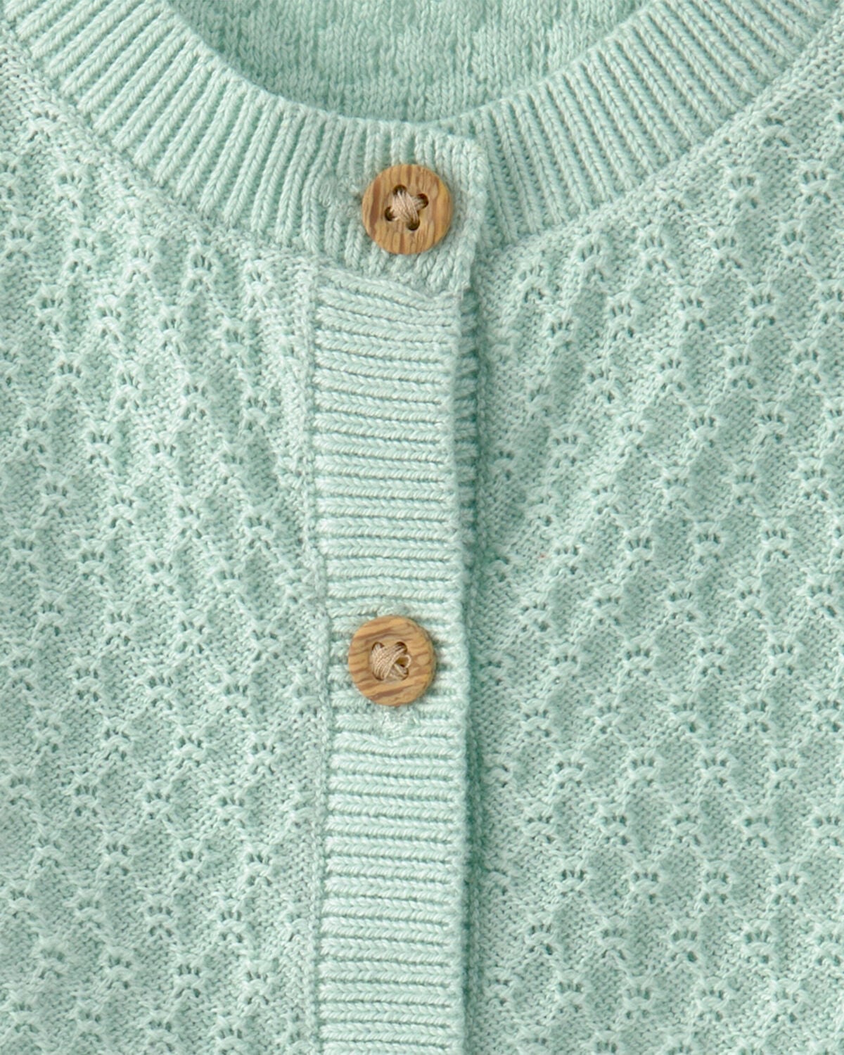 Baby Girl 2-Piece Crochet Top & Short Set - Green - Image 2