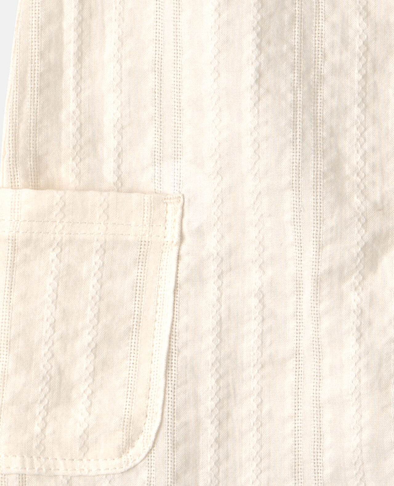 Baby Seersucker Romper - Cream - Image 3