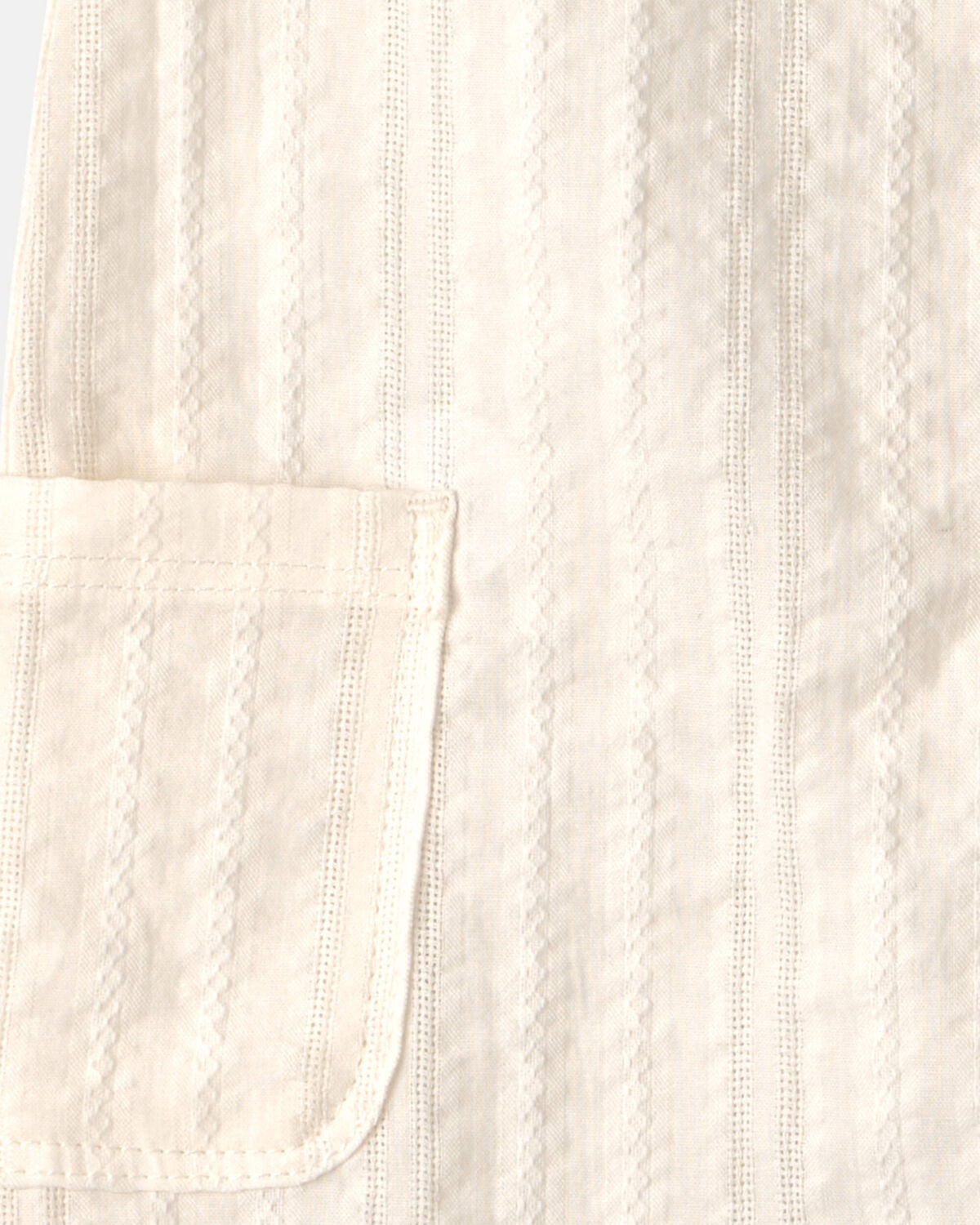 Baby Seersucker Romper - Cream - Image 2