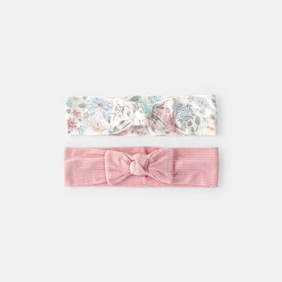 Baby Girl Butterfly Garden PurelySoft Headbands - Pink/Ivory
