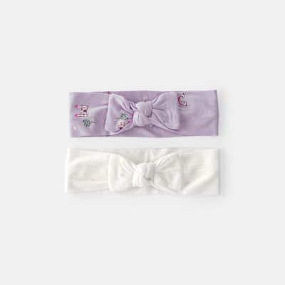 Baby Girl Fairytale PurelySoft Headbands - Purple/Ivory