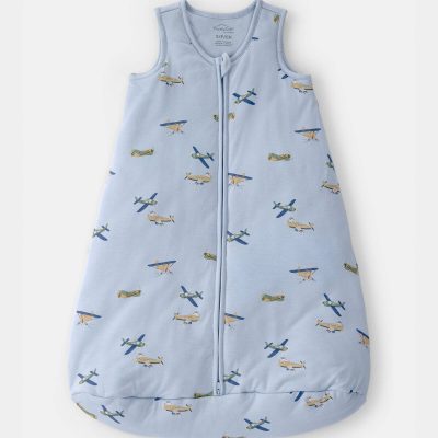 Baby Boy Plane 2-Way Zip PurelySoft Wearable Blanket - Blue