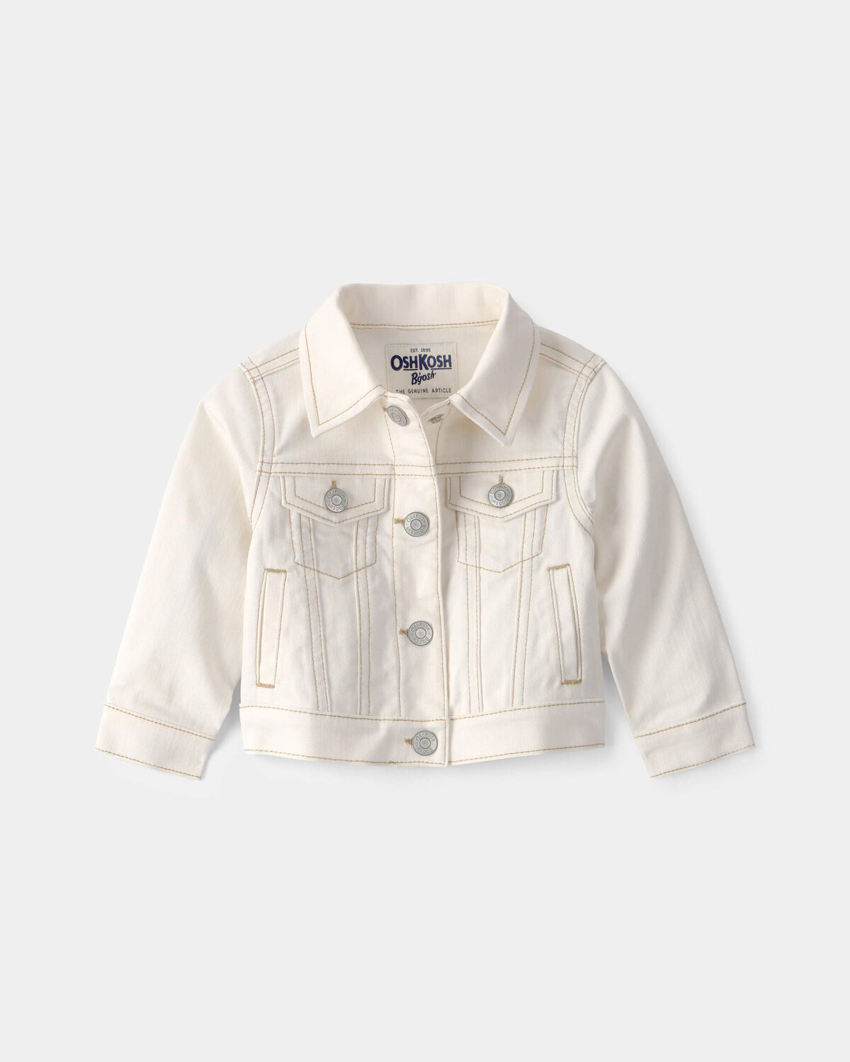 Baby Girl Twill Jacket - Ivory - Image 2