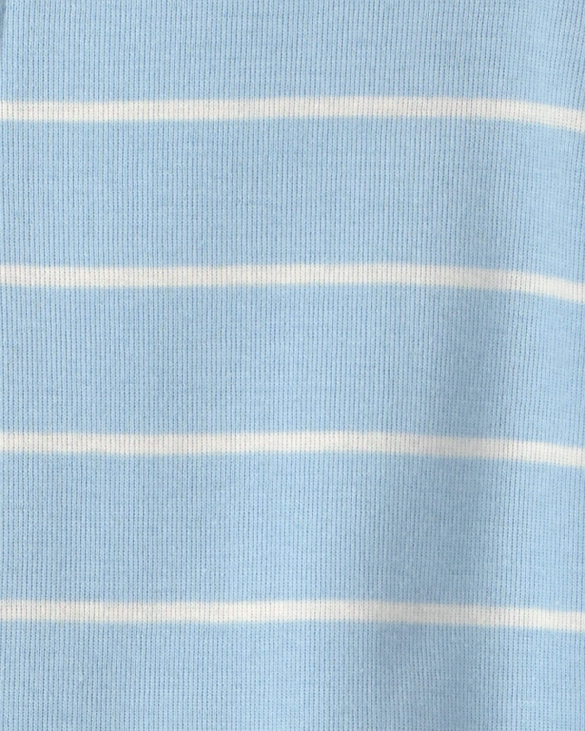 Baby Alligator Striped 100% Cotton Snug Fit 1-Piece Pajama - Blue - Image 3