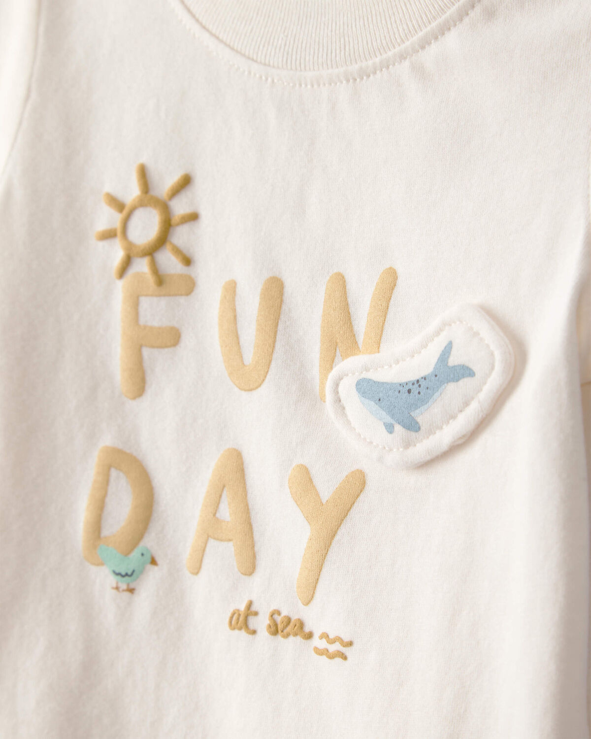 Baby 'Fun Day At Sea' Graphic Tee - Ivory - Image 2