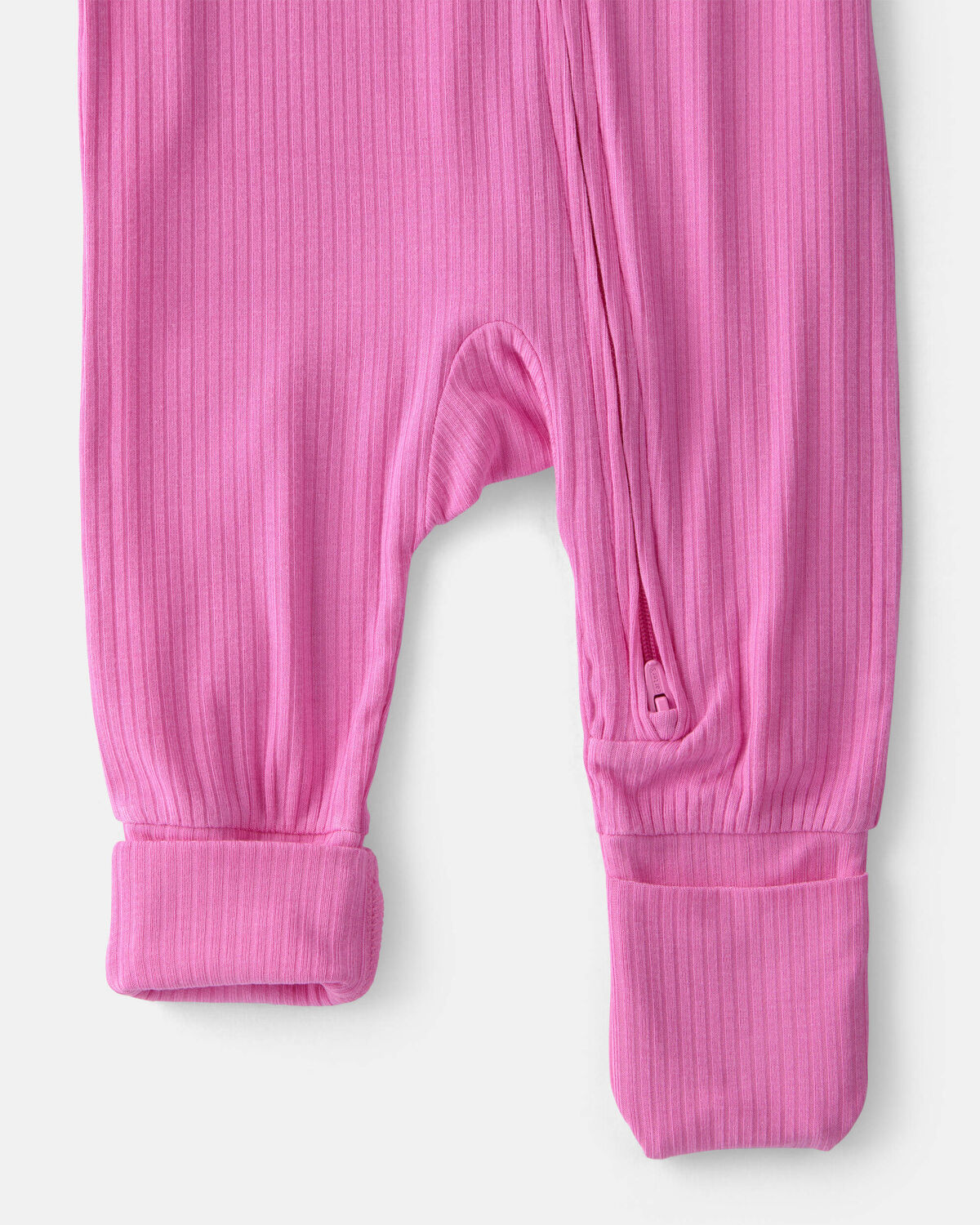 Baby Girl PurelySoft 2-Way Zip Sleep & Play Pajamas - Pink - Image 5